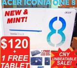 ACER ICONIA 8 *EXTRA ACER 8 TABLET+ IPAD CASE! NEW*