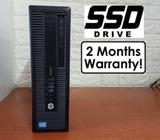 [Speedy SSD Core I5 Gen4 CPU] HP Elitedesk 800 G1: 240GB SSD! (Desktop)