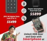 Epic 5G digital lock for gate with Keywe push pull Free Wifi- bridge at $1299 Call 91616282
