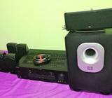 Yamaha RX-V363BL 500 Watt 5.1-Channel Home Theater Receiver & JBL Speakers SUB200/230 & SCS200CEN
