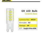 LED Ceramic Base Light Bulb 6pcs (DICUNO G9)
