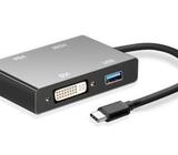 4K USB-C Video Output HDMI / VGA / DVI / USB-3 Adapter