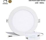 roGreen 12W Flat LED Panel Light Lamp, Dimmable Round Ultrathin LED Recessed Downlight