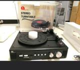 1byone Belt Driven Bluetooth Turntable (Black)