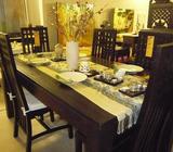 teak furniture dining table with chairs. www.teakco.com