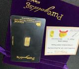 Pure gold bar 999.9 with certificates 24K