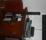 Korean Chest : converted into a TV console with wire management provision