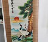 BAMBOO SCROLL SEWING PAINTING