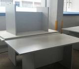 Grey Office Table 74 cm (H) x 160 cm (L) x 90 cm (W) (2 pcs @ $40 each)