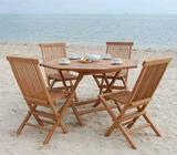 teak garden round table and 4 chair set singapore BRAND NEW, Clearance Sale