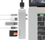 Thunderbolt 3 hub,Mastertool Aluminum USB Type-C Hub Multiport Adapter Combo