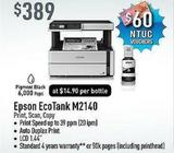 Epson EcoTank Monochrome M2140 All-in-One Ink Tank Printer