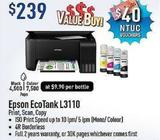 Epson EcoTank L3110 All-in-One Ink Tank Printer
