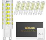 iCUNO G9 LED Ceramic Base Light Bulbs, Soft White (3000K), G9 Bulbs Non-Dimmable6-Pack