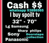 We buy spoilt Tv and speakers