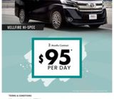 2018 Toyota Vellfire for Limo/Grab Usage (Corp Jobs Avail)