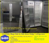 LG (528L) Huge Side by Side doors fridge / refrigerator ($480+ Free Delivery & 2mths warranty)