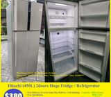 Hitachi (450L) 2doors Huge Fridge / Refrigerator ($380 + Free Delivery & 2mths warranty)