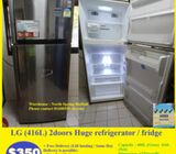 LG (416L) 2doors Huge refrigerator / fridge ($350 + Free Delivery & 2mths warranty)